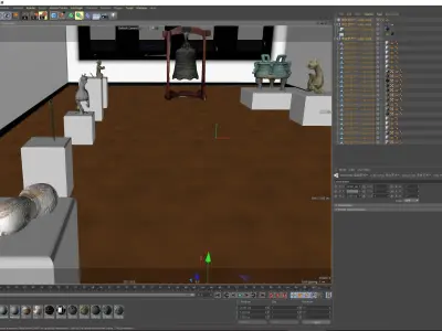 China Ancient Museum 3D Model 3D model