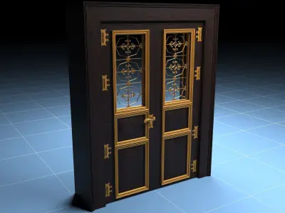 Classic Wooden Door 3D model