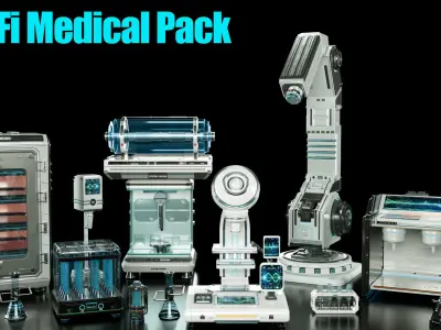 scifi medical equipment-modern laboratory  3D model