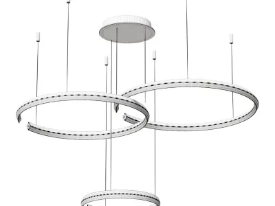 Eurosvet Smart Gap Chandelier 90280 3 Gold 3D model