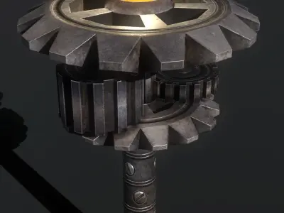 mechanical lamp Low-poly 3D model