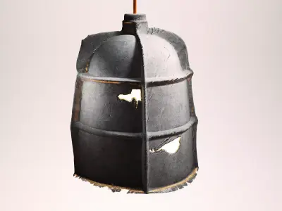 Mold pendant light made from old barrel 3D model