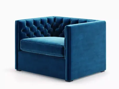 Mercer Tufted Club Chair 3D model