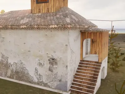 old church Low-poly 3D model purchase