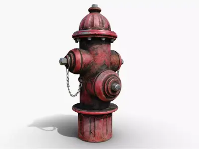 Fire hydrant Low-poly 3D model