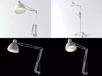 N floor lamp with different angles 3D model