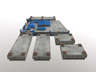 Mall Building Pontianak Kalimantan indonesian Low-poly 3D model