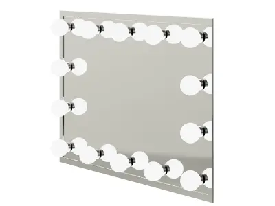 Salon Mirror with Lights 3D model