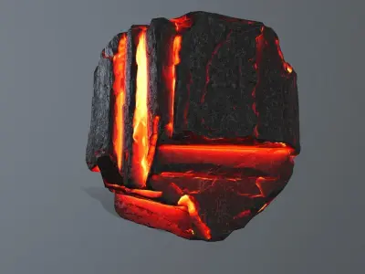 Lava Rock Set Low-poly 3D model