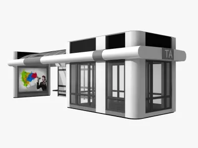 Bus stop 3D model