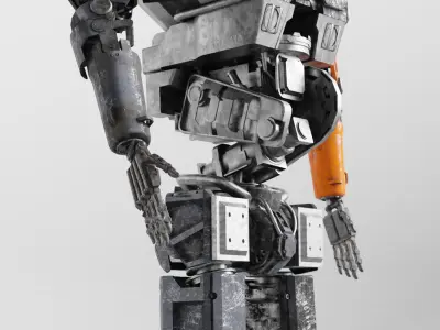 Chappie Robot Fully IK-Rigged 3D Model  3D model
