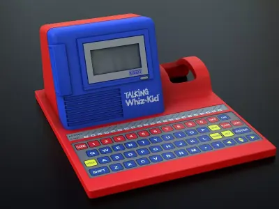 Talking Computer for Kids Learning Low-poly 3D model