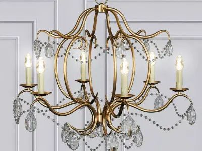 Jolie 6 Light Chandelier 3D model