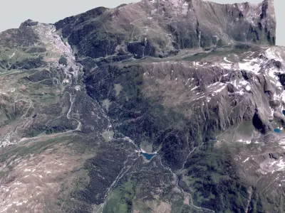  Mountain landscape  3D model