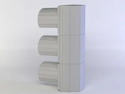 Traffic light Low-poly 3D model 11