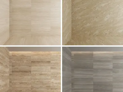 Travertine Porcelain tiles - set 01 Texture