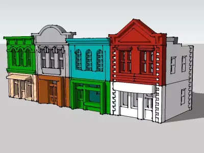 City Shop Set by Outland Models 3D Printable 3D print model