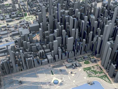 Chicago City United States 3D model