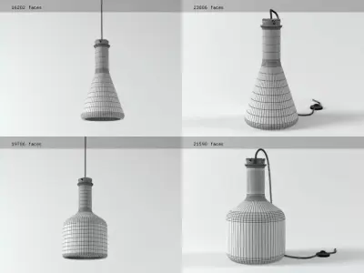 Labware lamp made from bottle 3D model