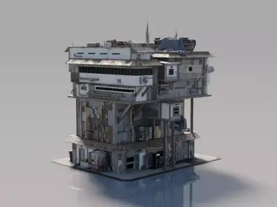 Neighborhood house Building 1 3D model