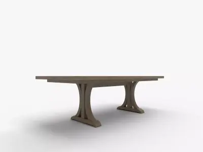 Winner Only Casual Dining Pedestal Table with Leaf 3D model