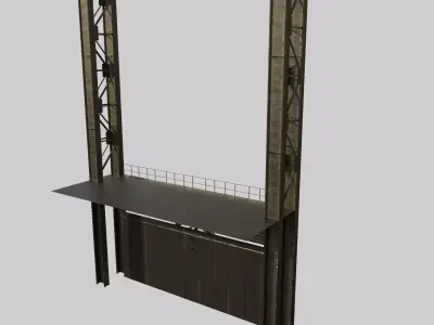 Bottom Floor Structure Low-poly 3D model