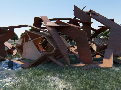 Shell Near Lake 3D model