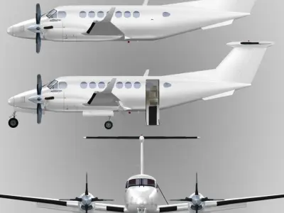  Beechcraft Super King Air B350 Generic white 