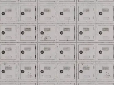 White Metal Locker PBR Seamless Texture