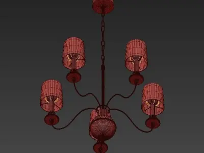 Hudson Valley Cohasset 5 Lt Chandelier 3D model