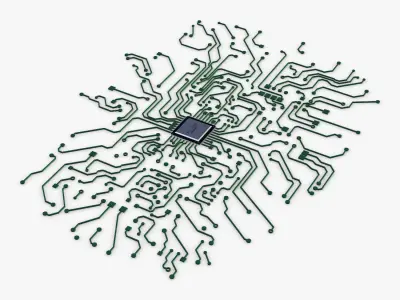 Electronic circuit v 5 3D model