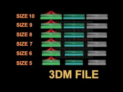 Double Stack Diamond Infinity Band Mix Size STYLE TYPE 1 3D print model