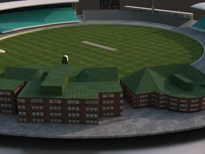 Sydney Stadium Low-poly 3D model