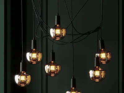Wilma LED Light Bulb Chandelier 3D model