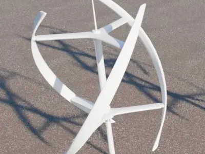 Vertical wind turbine 3D model