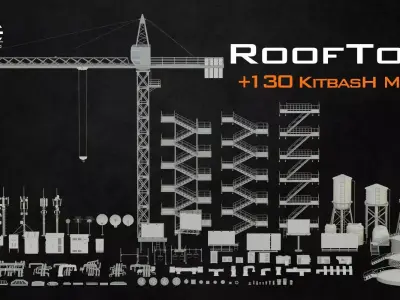Rooftops props 3D model