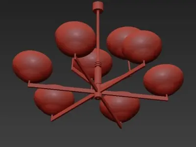 Retro Hanging Ceiling Light 3D model