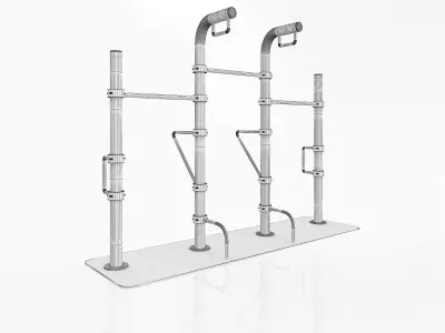 outdoor street fitness workout equipment 3D model