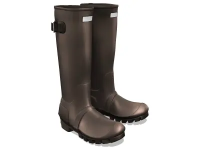 Wellington Boots Low-poly 3D model