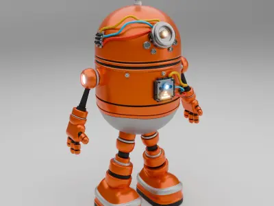 Cute Robot Toy named BITOX 3D model 3D print model