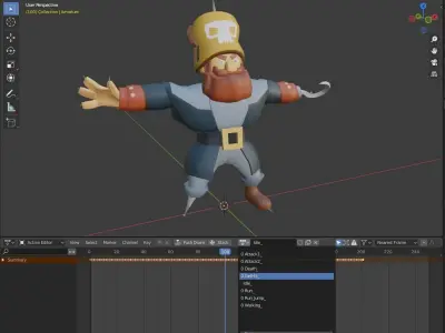 Stylized Pirate - Game ready Free low-poly 3D model