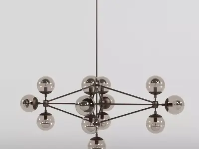 Modo Chandelier 13 Globes 3D model
