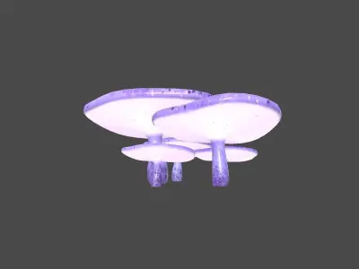 Fantasy Mushroom I06 Purple - Scene Backdrop Design Low-poly 3D model