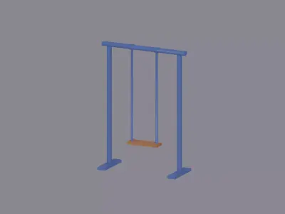 Swings Low Poly 3D model