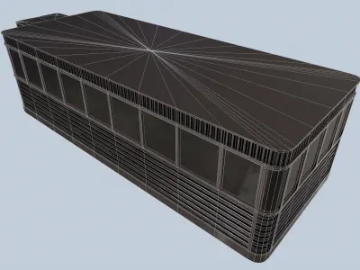 Diner metal box Low-poly 3D model