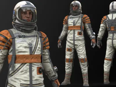 CS04 Space Suit LITE VERSION 4 Low-poly 3D model