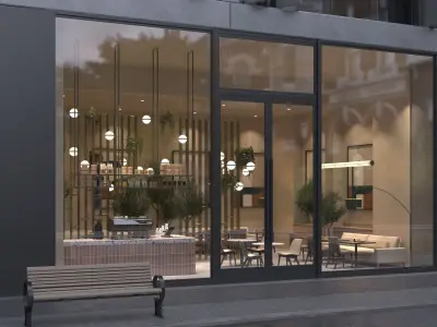 Interior Scene 09 - Cafe Italiano 3D model