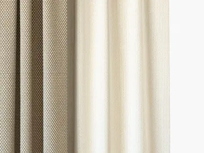 Curtains 84 Curtains with Tulle ROHI Novum 3D model