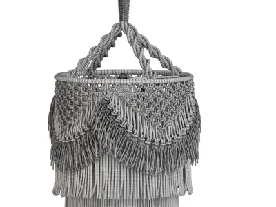 macrame chandelier 04 3D model