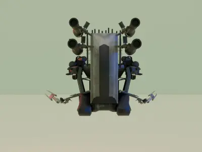 rocket laser claw skibidi toilet 3D model